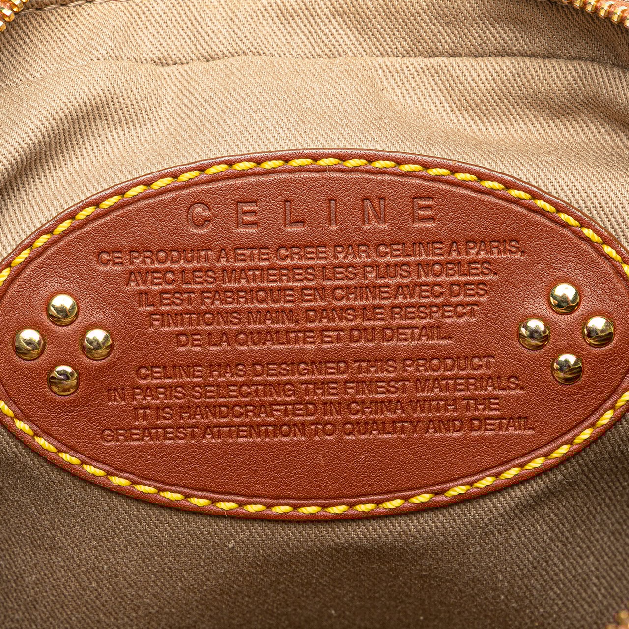 Celine Macadam Canvas Crossbody Bruin