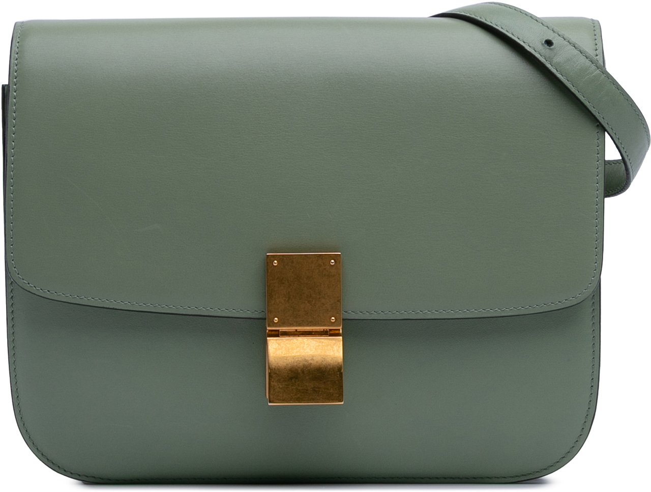 Celine Medium Calfskin Classic Box Groen