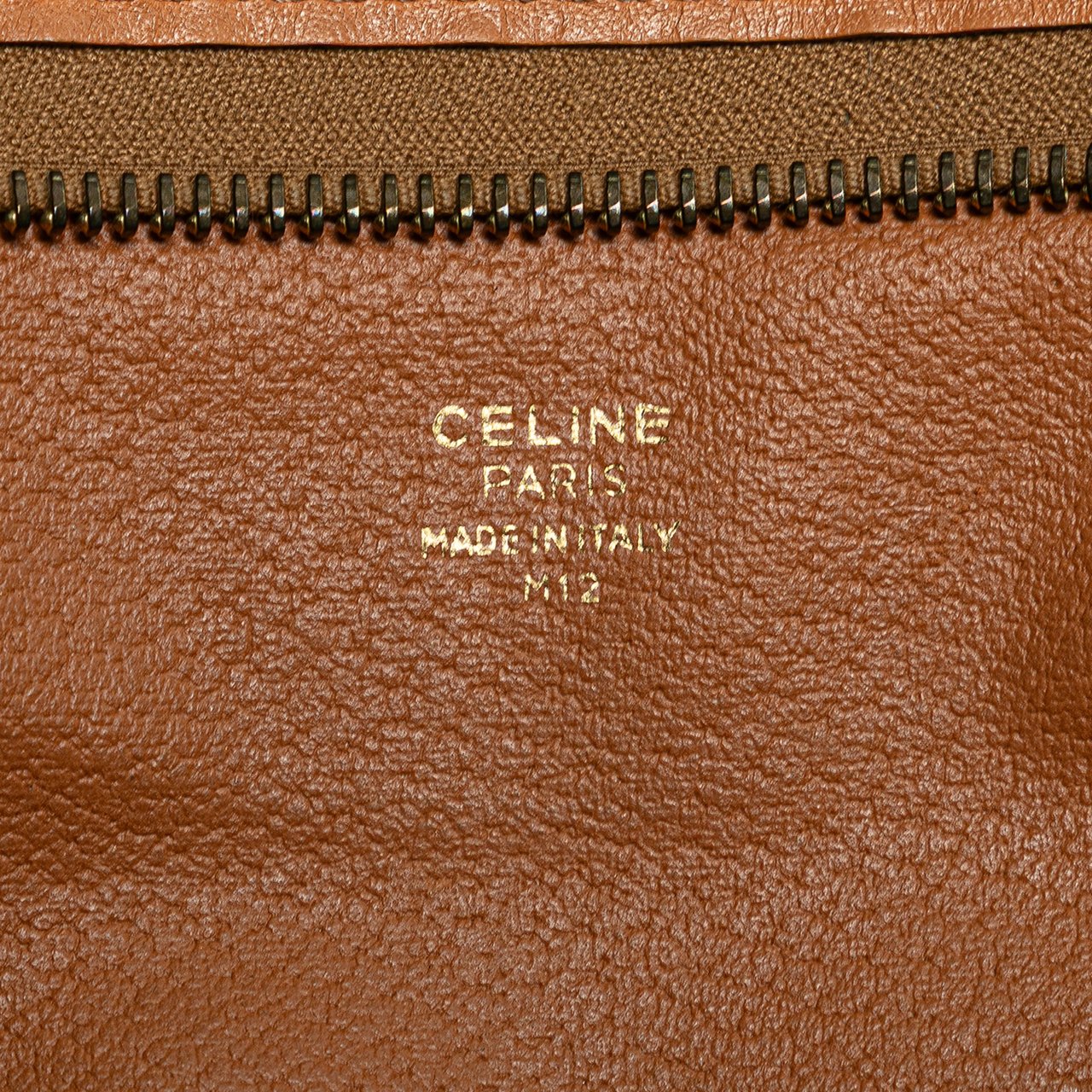 Celine Macadam Coated Canvas Clutch Bruin
