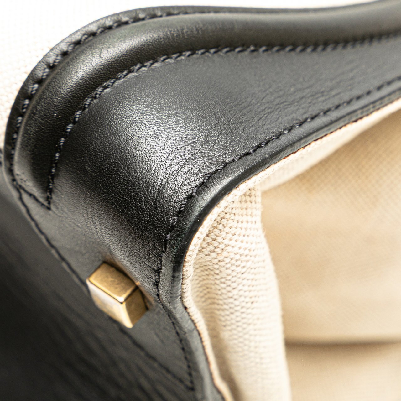 Celine Mini Canvas Tricolor Luggage Tote Bruin