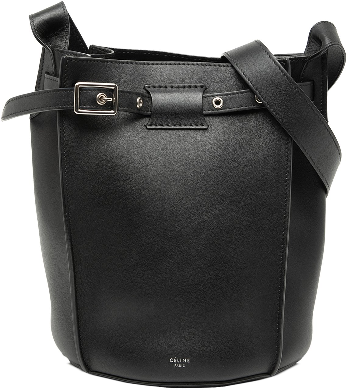 Celine Nano Leather Big Bag Bucket Crossbody Zwart