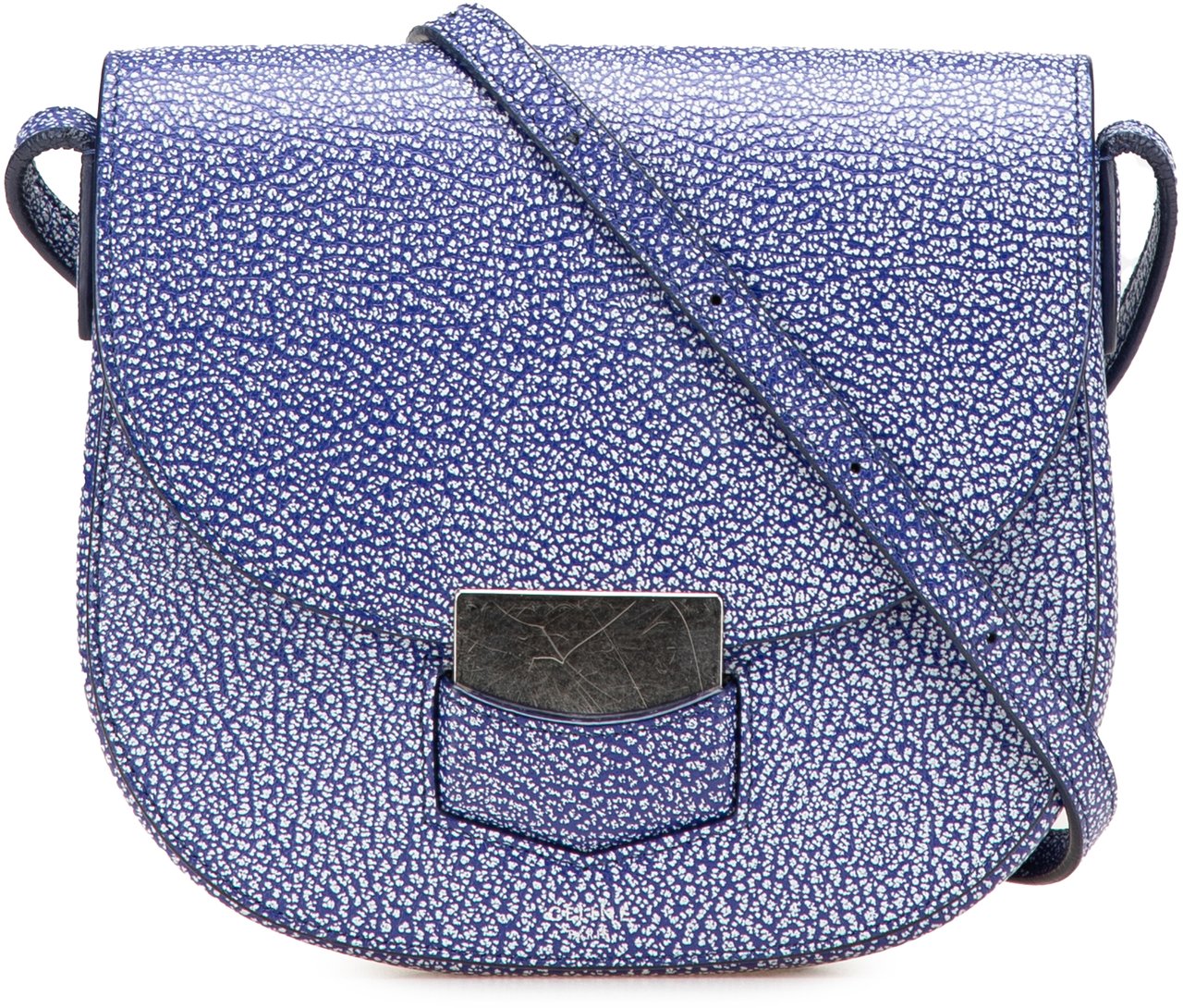 Celine Small Goatskin Trotteur Crossbody Blauw