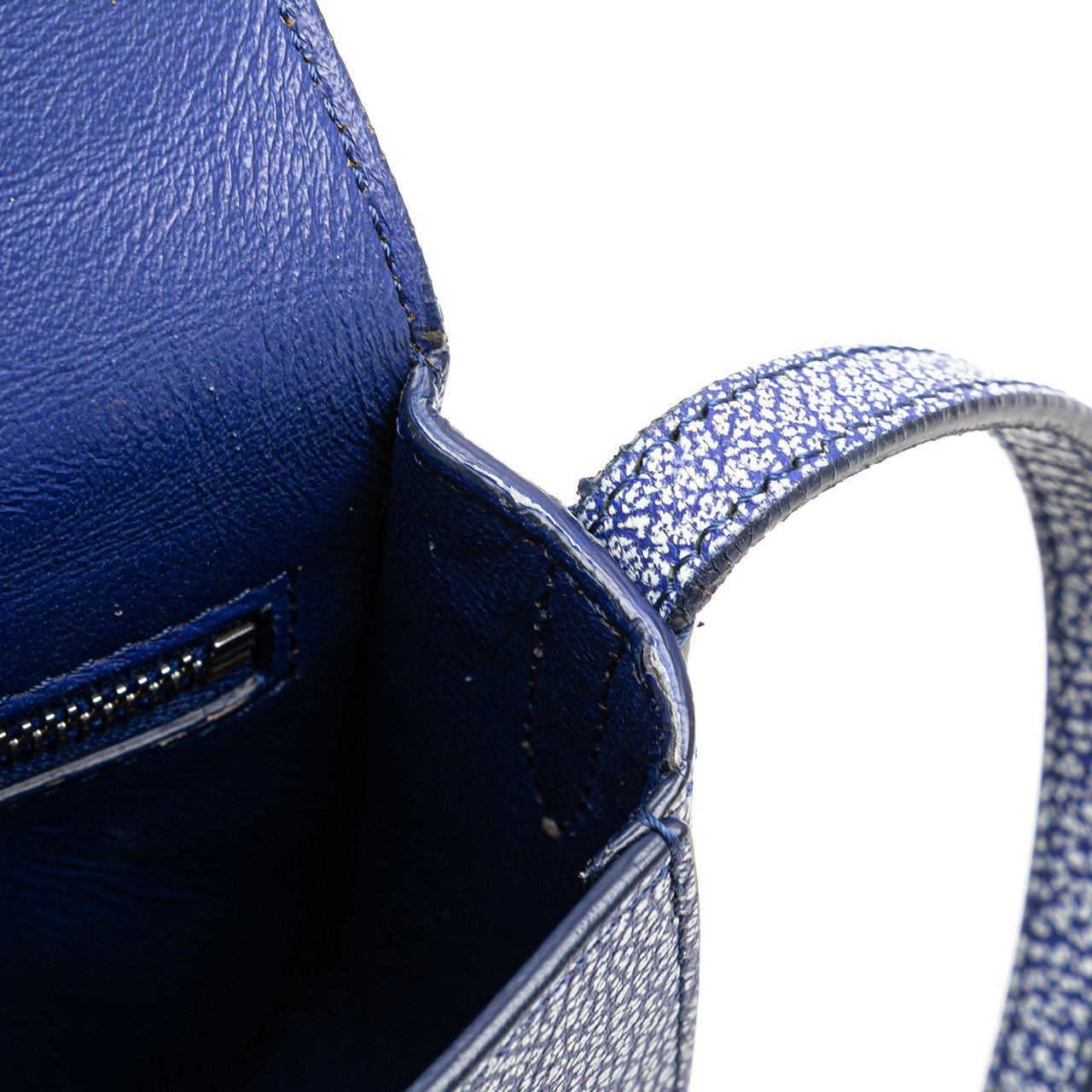 Celine Small Goatskin Trotteur Crossbody Blauw