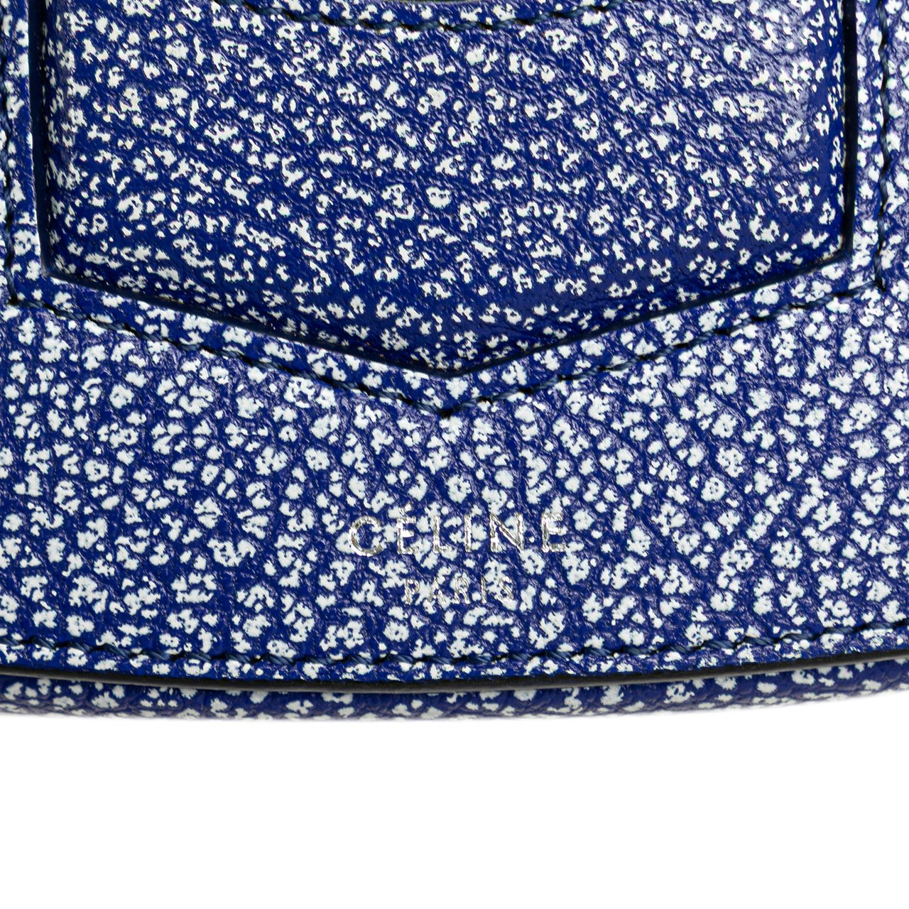 Celine Small Goatskin Trotteur Crossbody Blauw