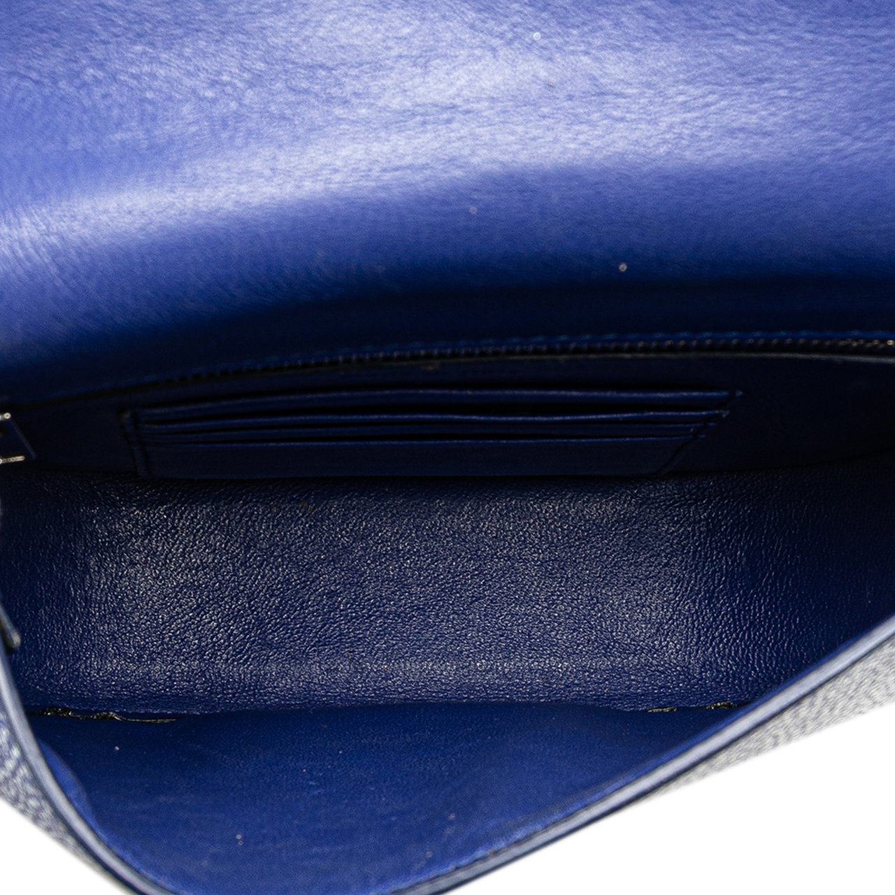 Celine Small Goatskin Trotteur Crossbody Blauw