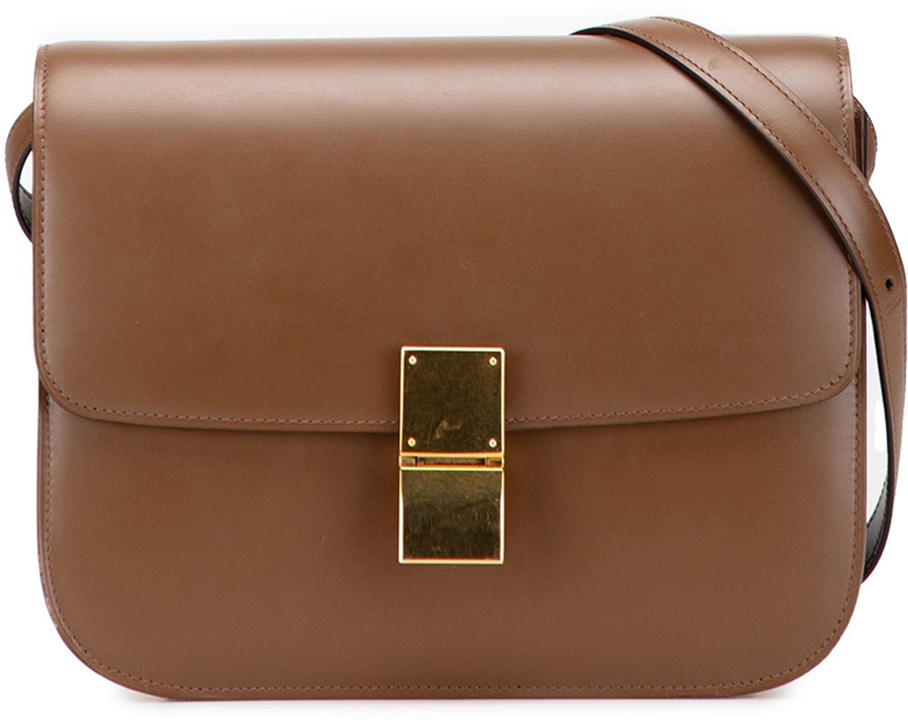 Celine Medium Calfskin Classic Box Bruin