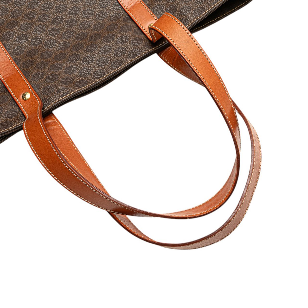 Celine Macadam Coated Canvas Tote Bruin