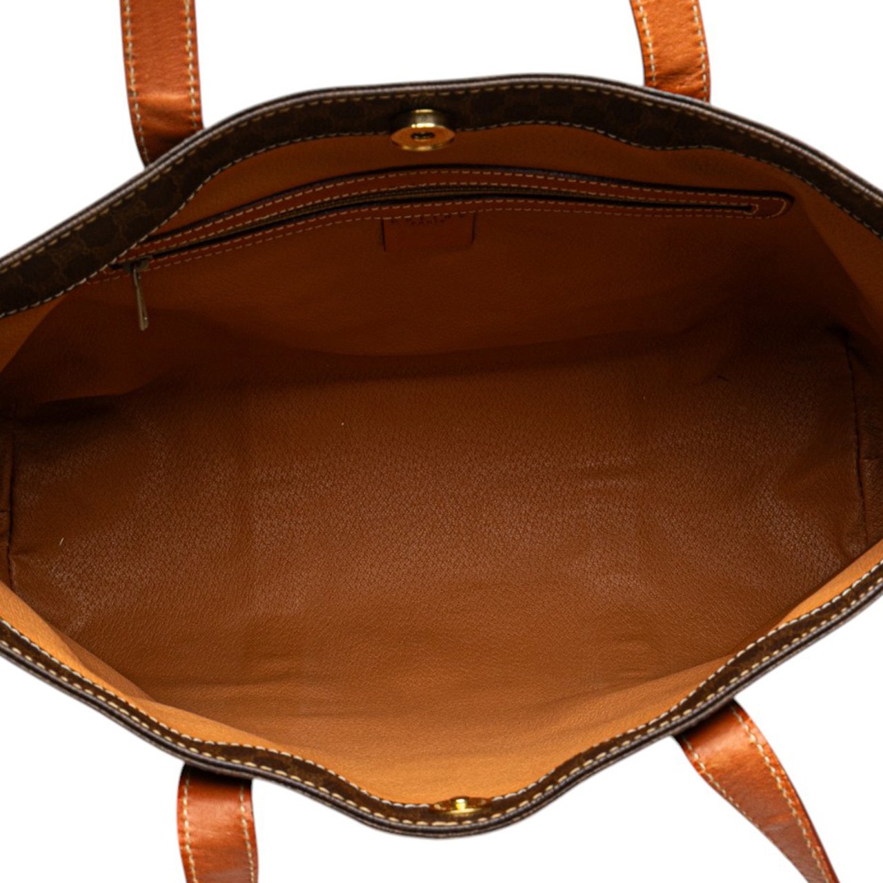 Celine Macadam Coated Canvas Tote Bruin