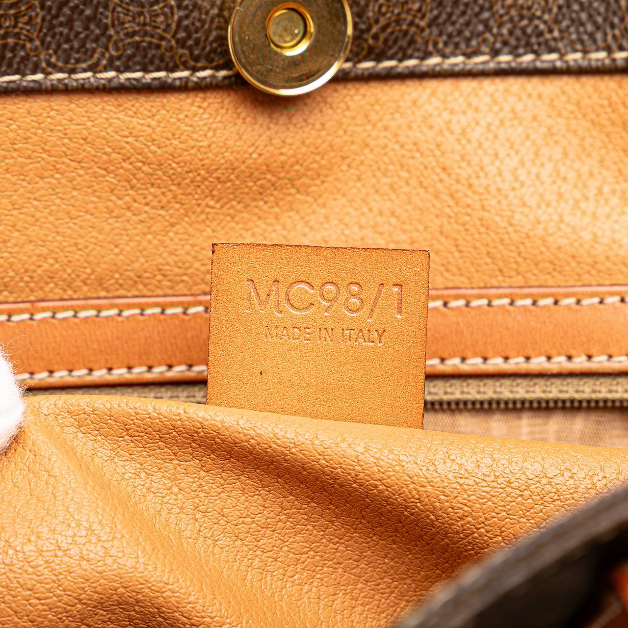 Celine Macadam Coated Canvas Tote Bruin