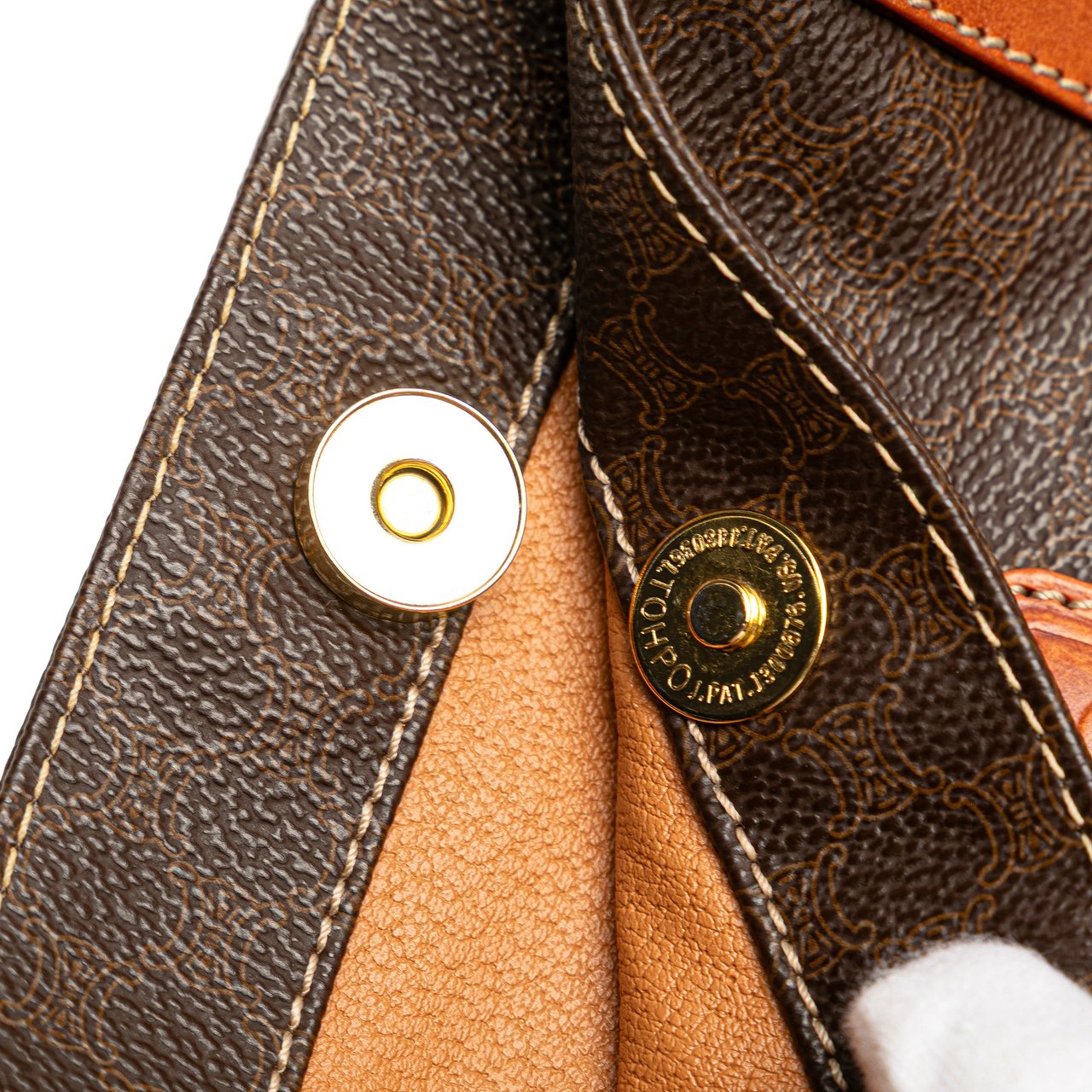 Celine Macadam Coated Canvas Tote Bruin