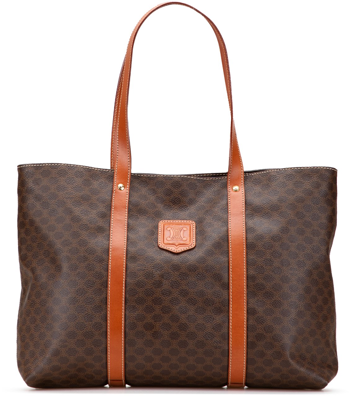 Celine Macadam Coated Canvas Tote Bruin