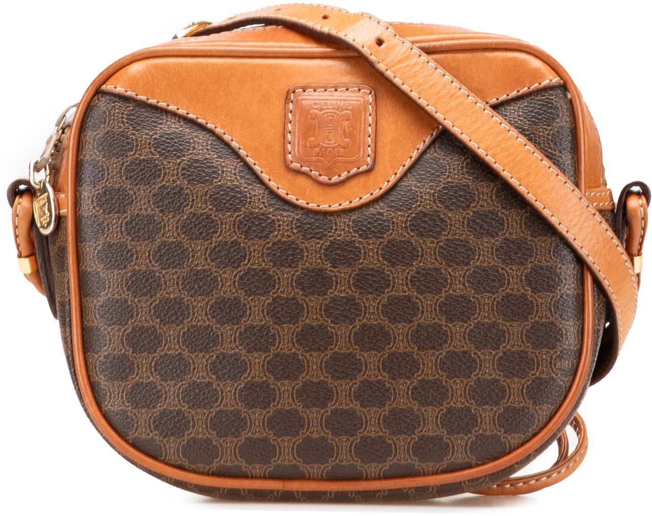 Celine Macadam Coated Canvas Crossbody Bruin
