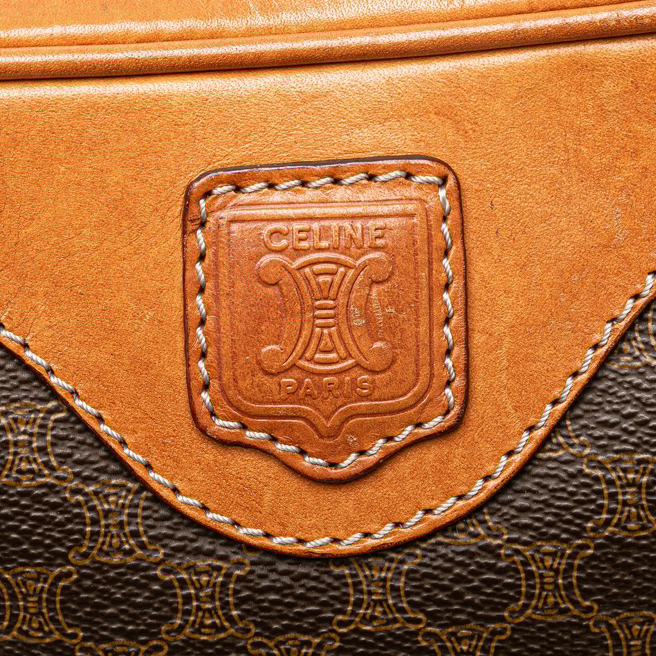 Celine Macadam Coated Canvas Crossbody Bruin