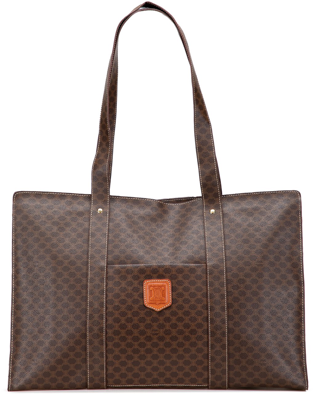 Celine Macadam Coated Canvas Tote Bruin
