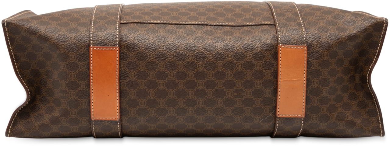 Celine Macadam Coated Canvas Tote Bruin