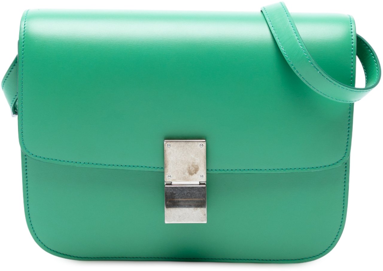 Celine Medium Calfskin Classic Box Groen
