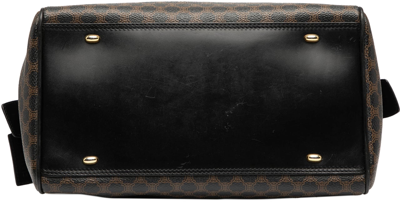 Celine Macadam Coated Canvas Handbag Bruin