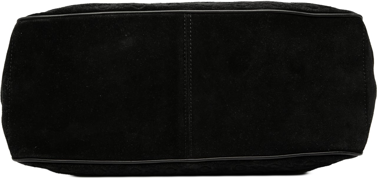 Celine C Macadam Suede Boogie Handbag Zwart