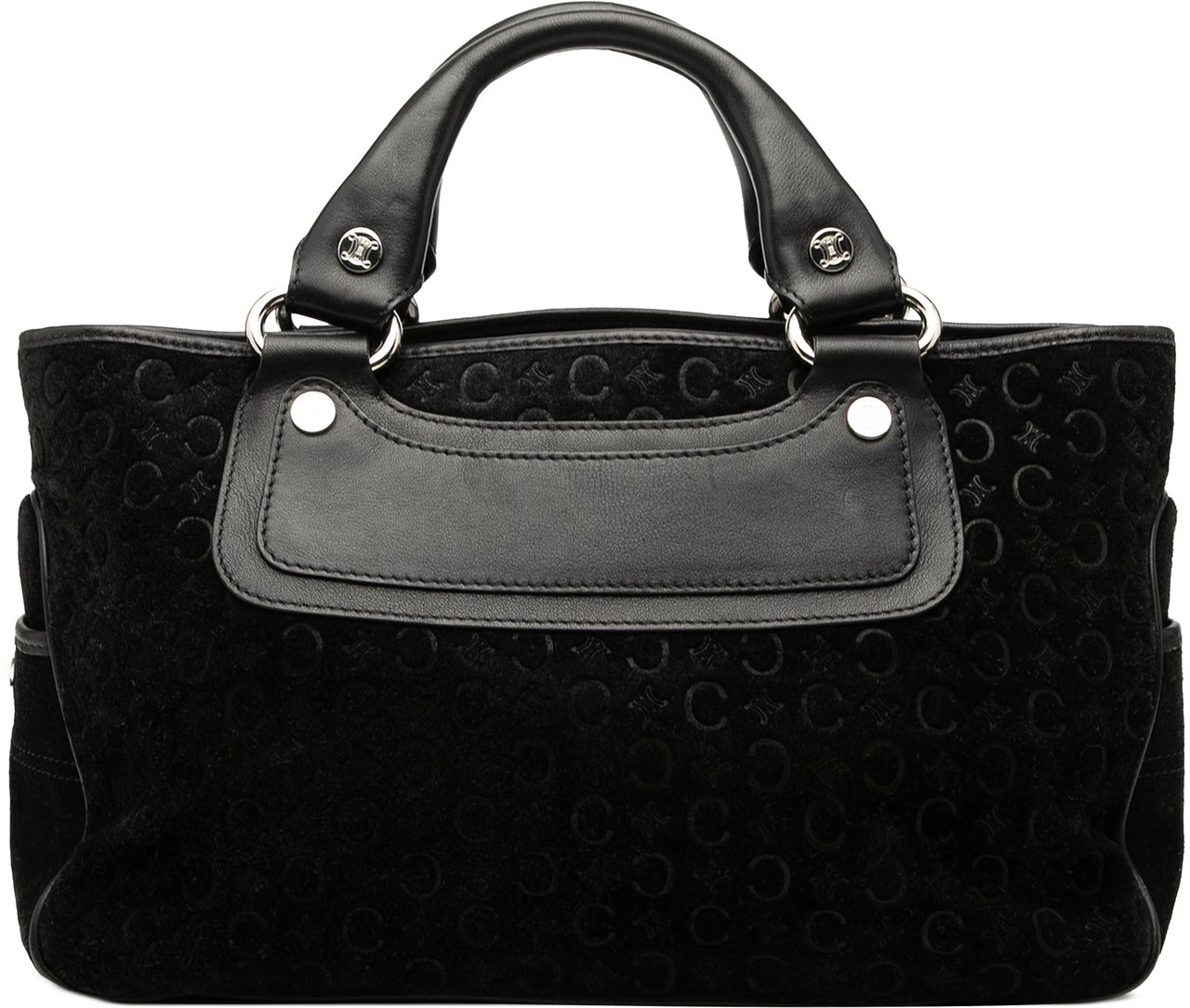 Celine C Macadam Suede Boogie Handbag Zwart