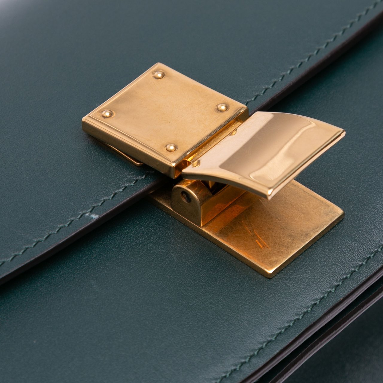 Celine Small Calfskin Classic Box Groen