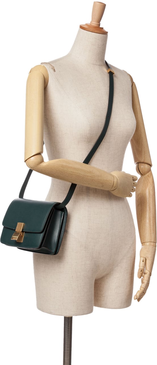 Celine Small Calfskin Classic Box Groen