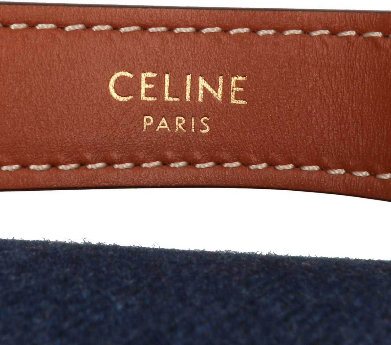 Celine Denim Ava Shoulder Bag Blauw