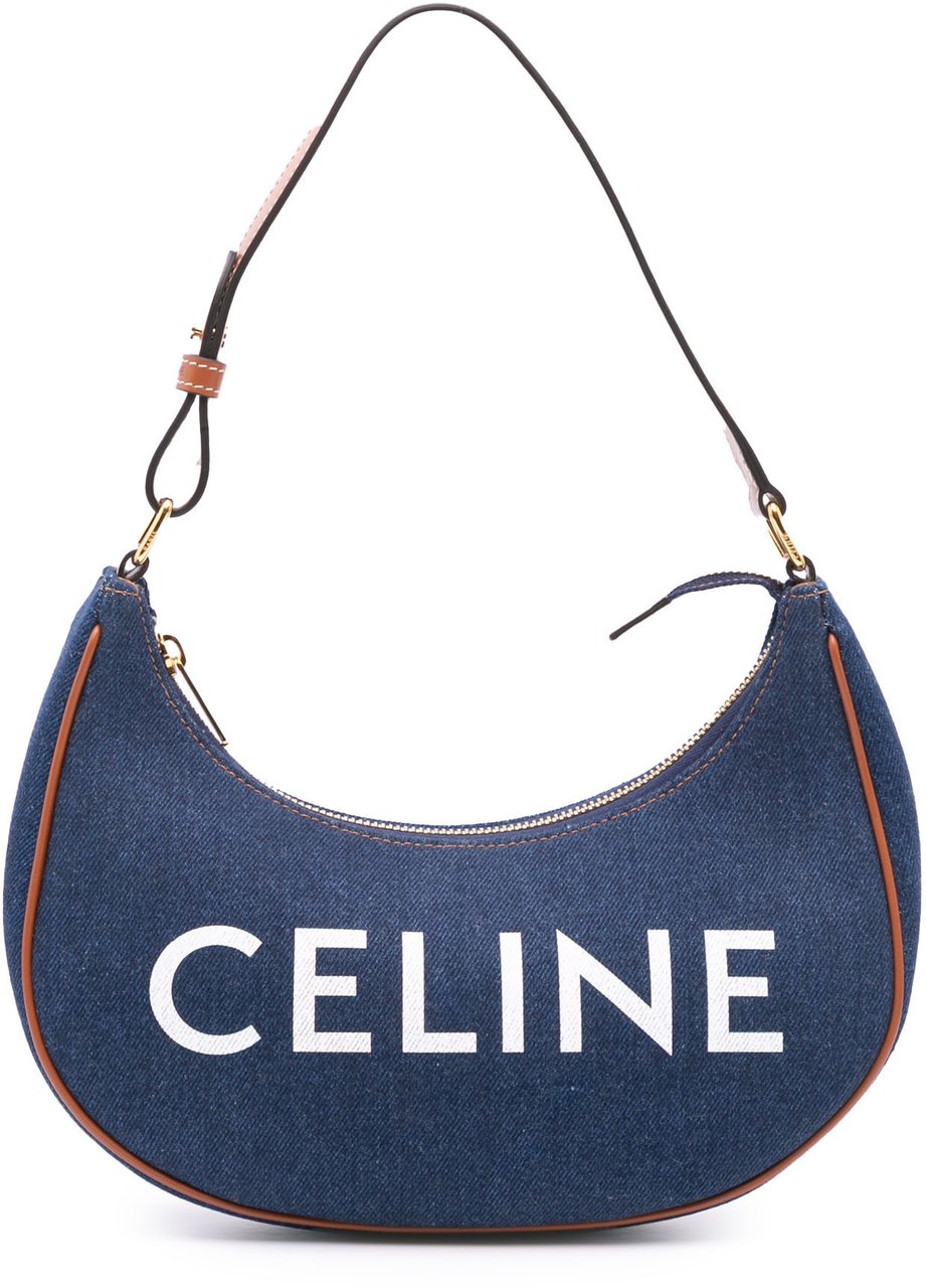 Celine Denim Ava Shoulder Bag Blauw