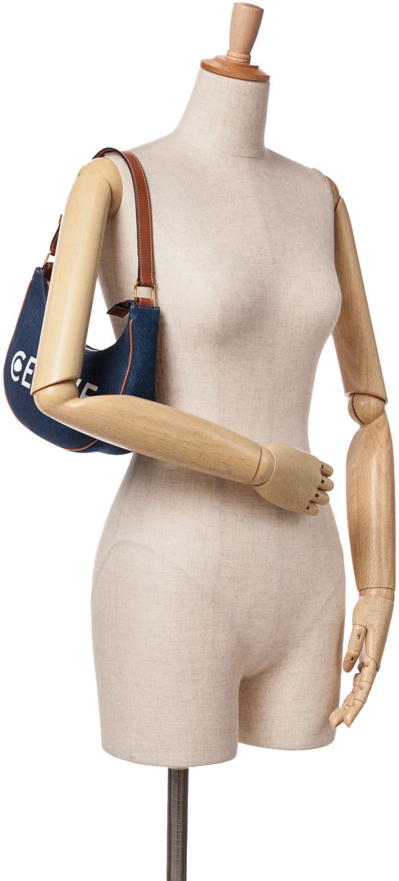 Celine Denim Ava Shoulder Bag Blauw