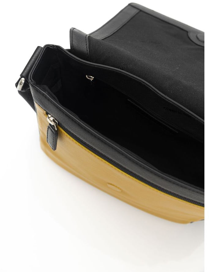 Cerruti 1881 Yellow Leather Women Crossbody Geel