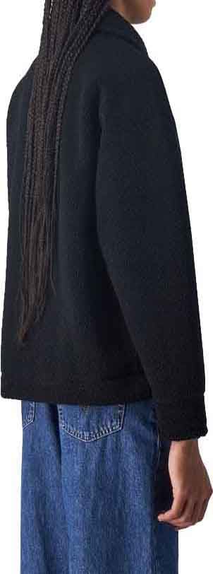 Champion Black Polyester Full-Length Jacket Zwart