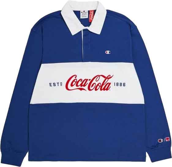 Champion Blue Cotton Polo Shirt Blauw
