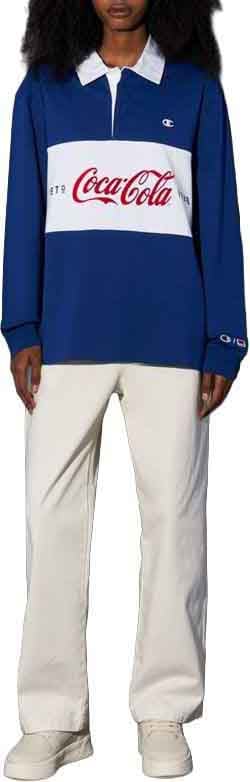 Champion Blue Cotton Polo Shirt Blauw