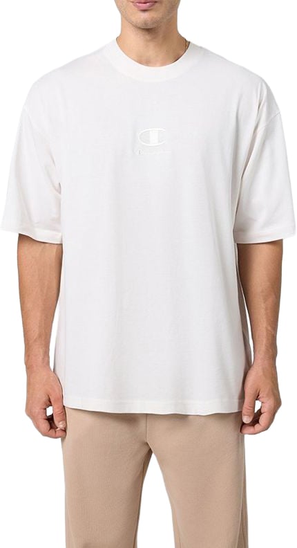 Champion Champion White Cotton T-Shirt Wit