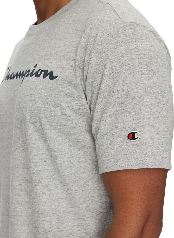 Champion Blue Cotton T-Shirt Blauw