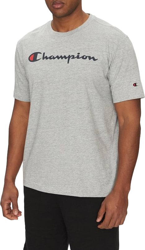 Champion Blue Cotton T-Shirt Blauw
