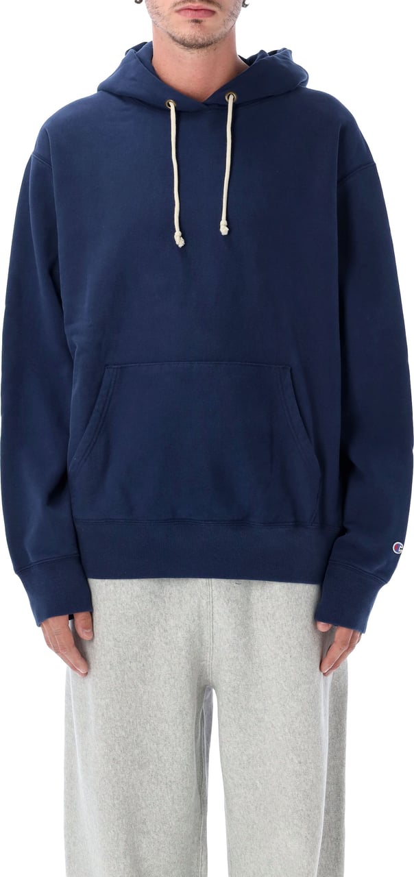 Champion Hoodie Patch Blu Navy