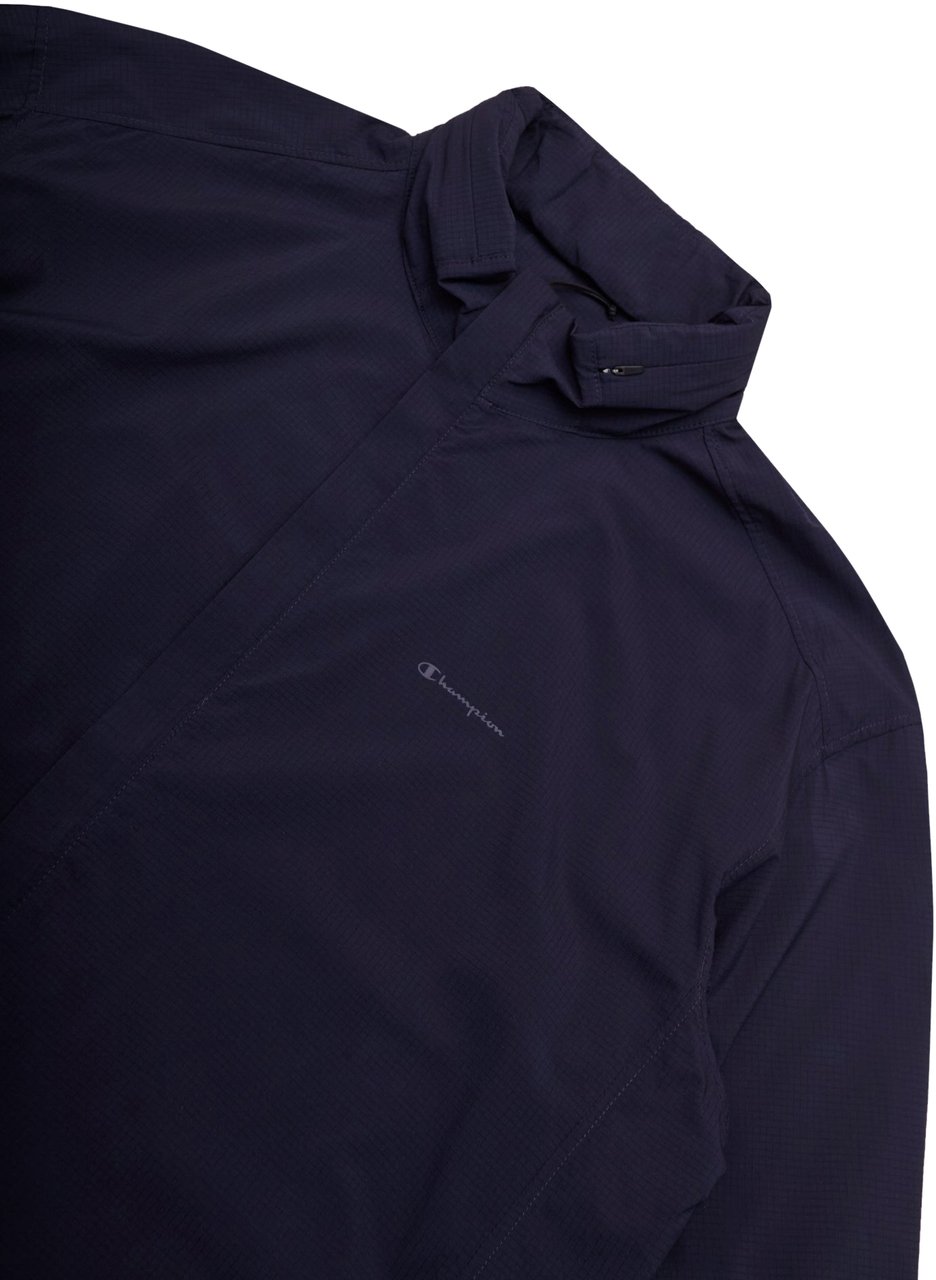 Champion Giacca Black Edition Hooded Ripstop Blu Blauw