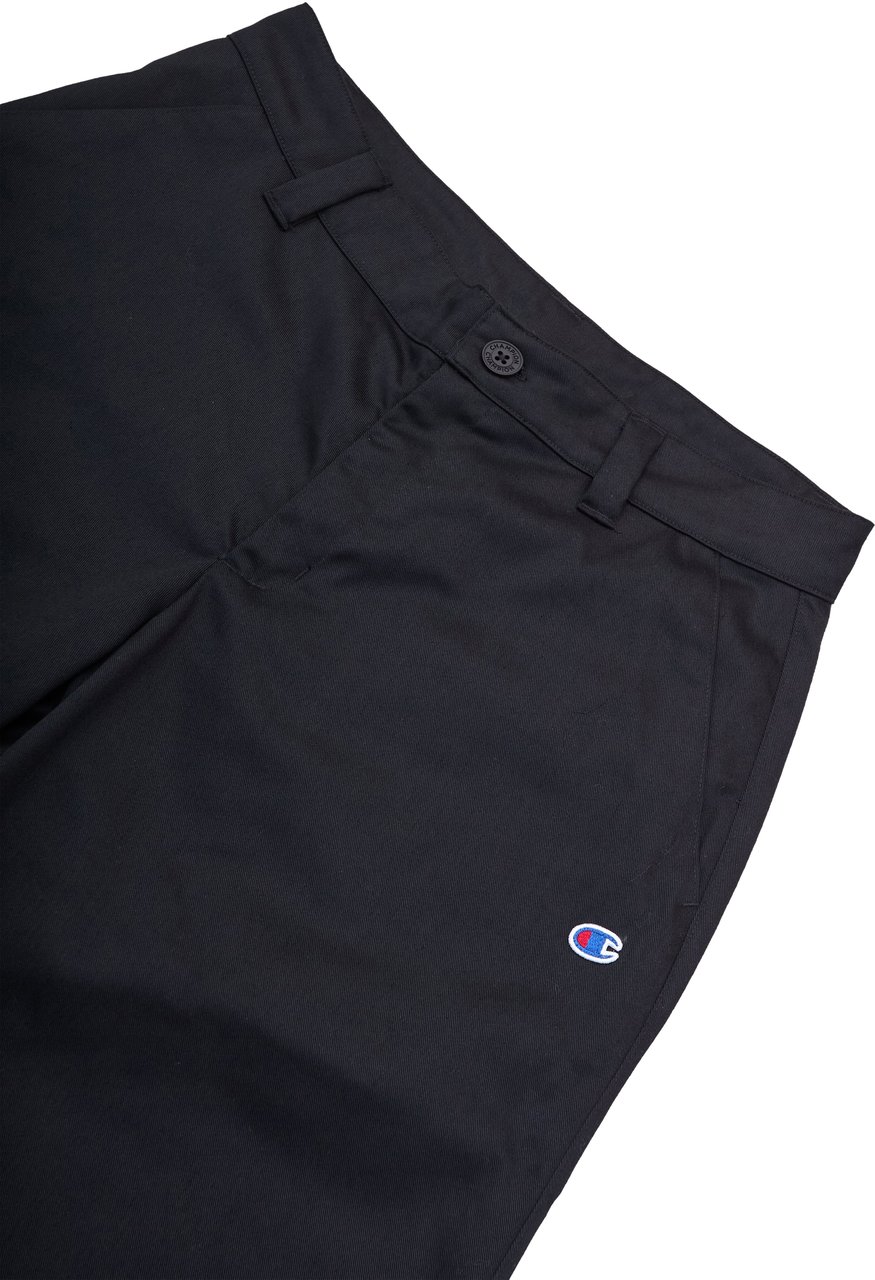 Champion Pantalone Straight Hem Nero Zwart