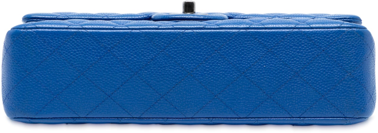 Chanel Medium Classic Caviar Double Flap Blauw