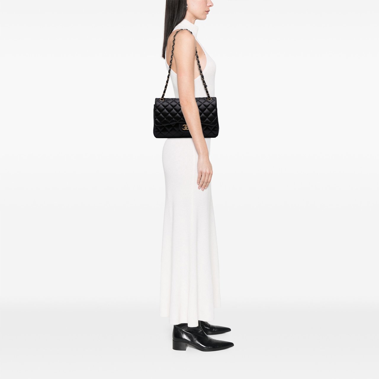 Chanel Jumbo Classic Lambskin Double Flap Zwart