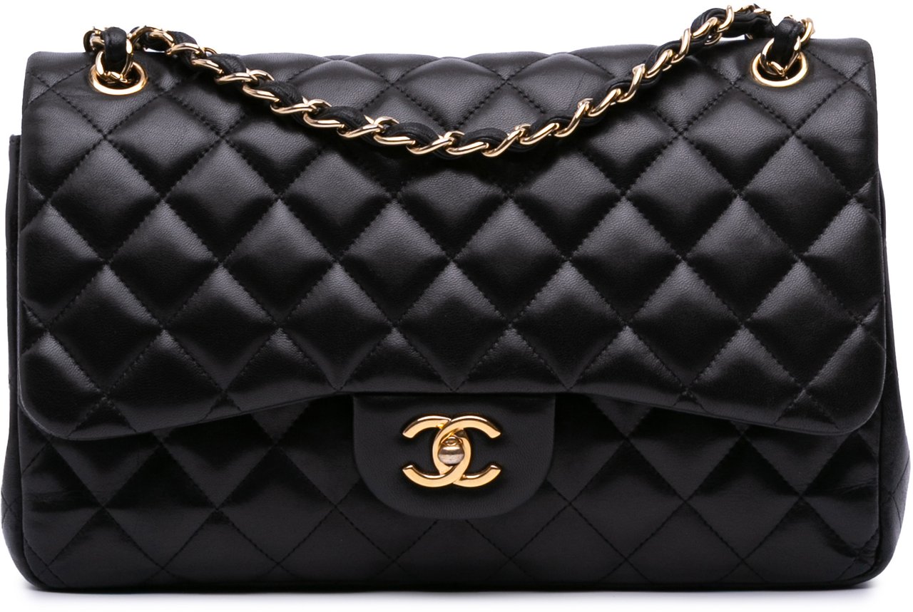 Chanel Jumbo Classic Lambskin Double Flap Zwart