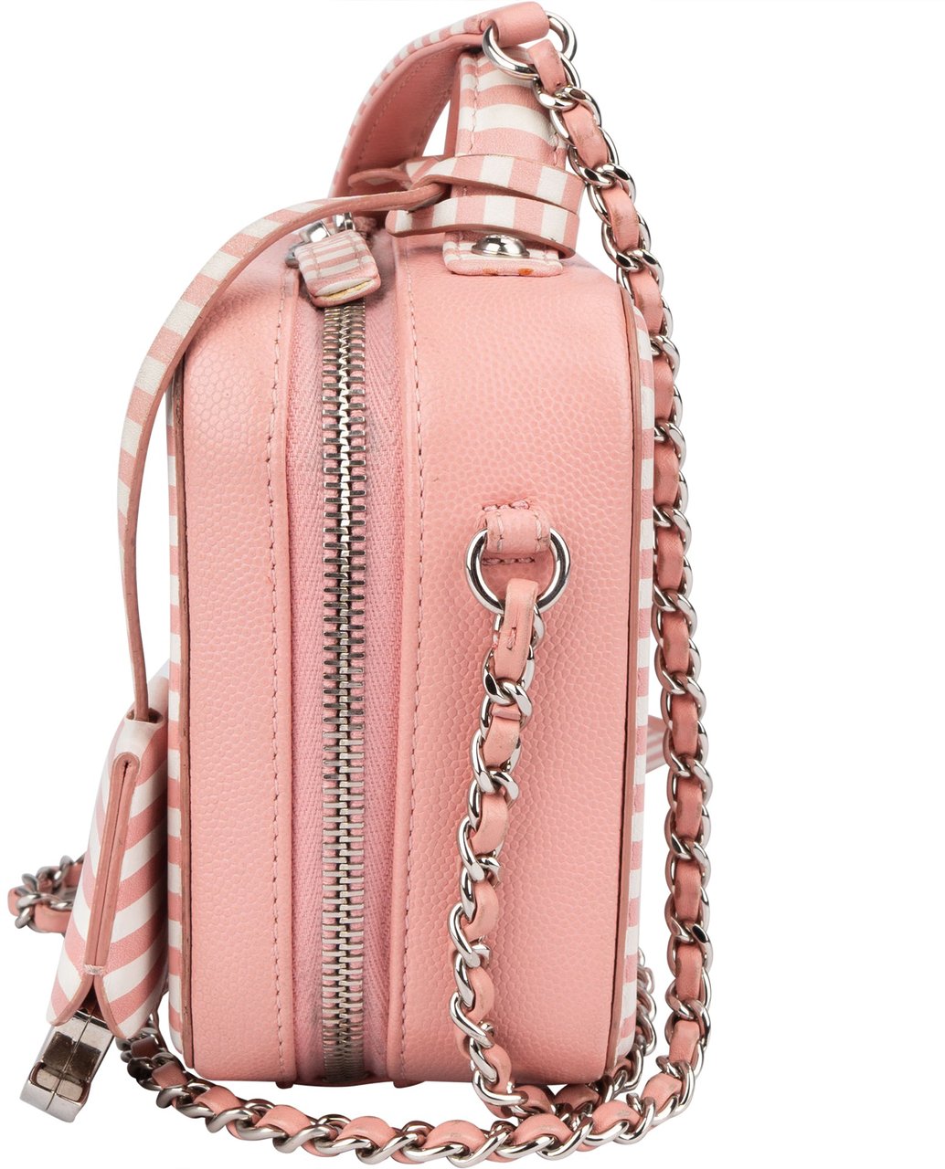 Chanel Chanel Pink Caviar Leather Small CC Filigree Crossbody Bag Rood