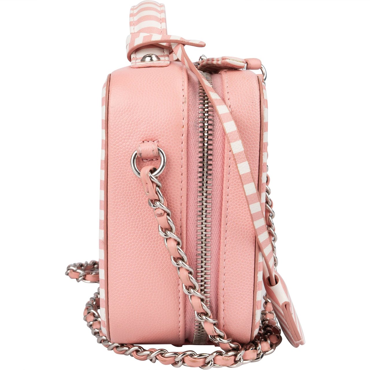 Chanel Chanel Pink Caviar Leather Small CC Filigree Crossbody Bag Rood