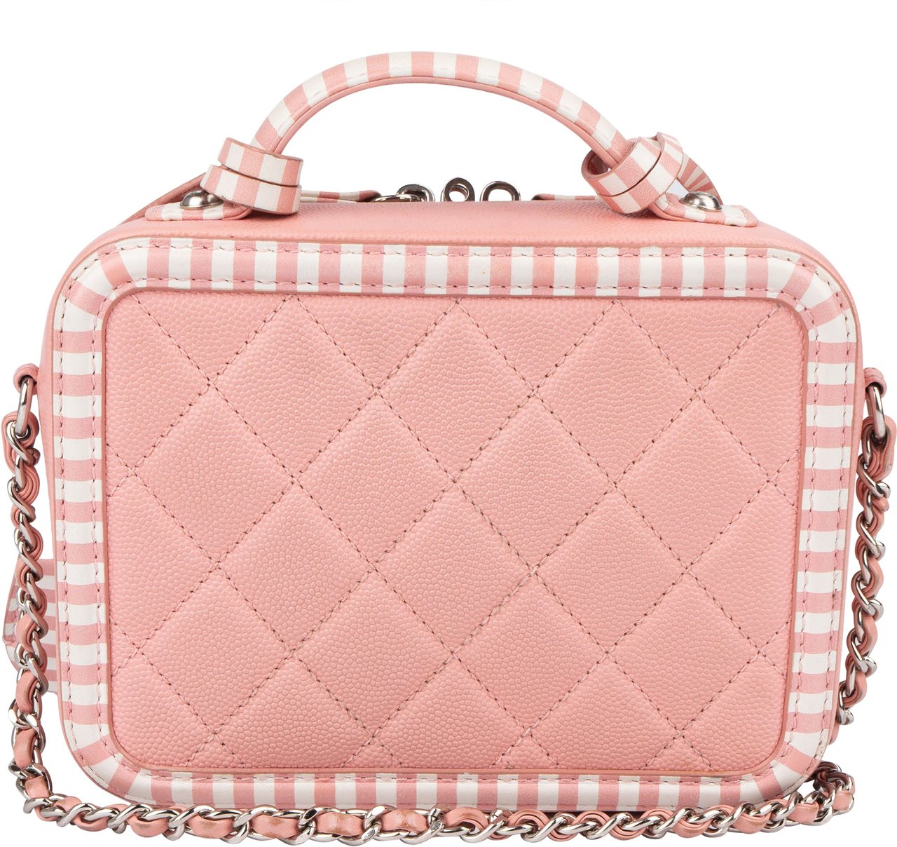 Chanel Chanel Pink Caviar Leather Small CC Filigree Crossbody Bag Rood