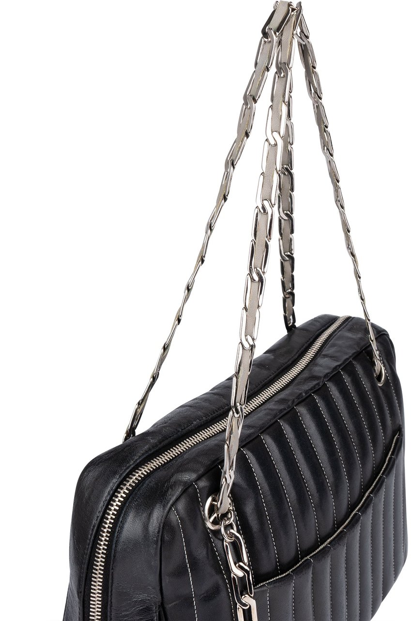 Chanel Chanel Quilted Lambskin Mademoiselle Ligne Shoulder Bag Zwart