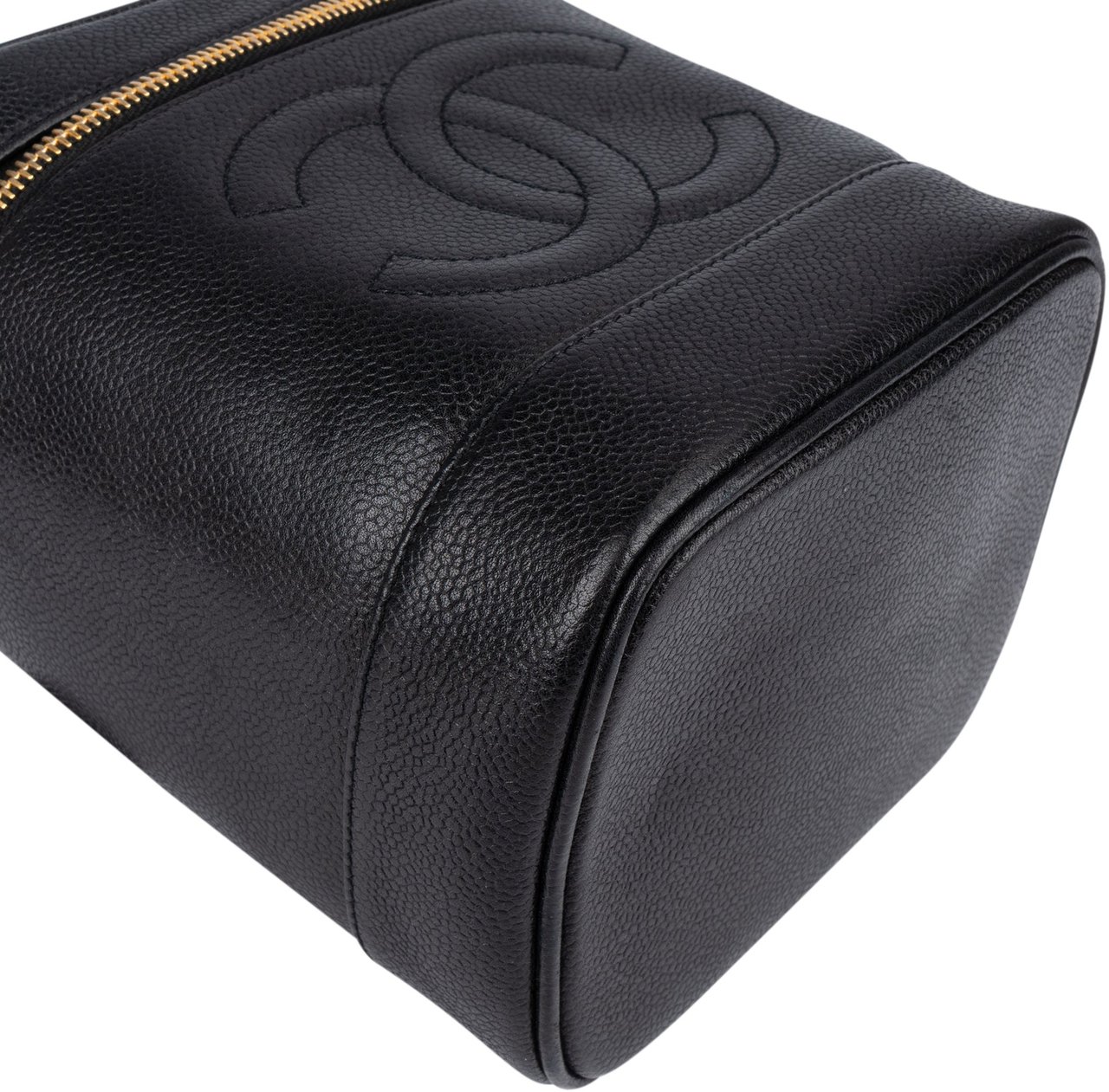 Chanel Chanel Caviar Leather Vanity Case Handbag Zwart