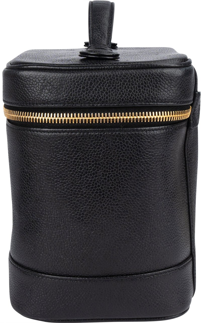 Chanel Chanel Caviar Leather Vanity Case Handbag Zwart
