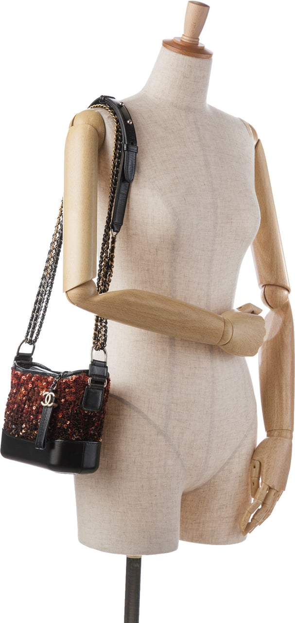 Chanel Small Sequin Gabrielle Crossbody Bruin