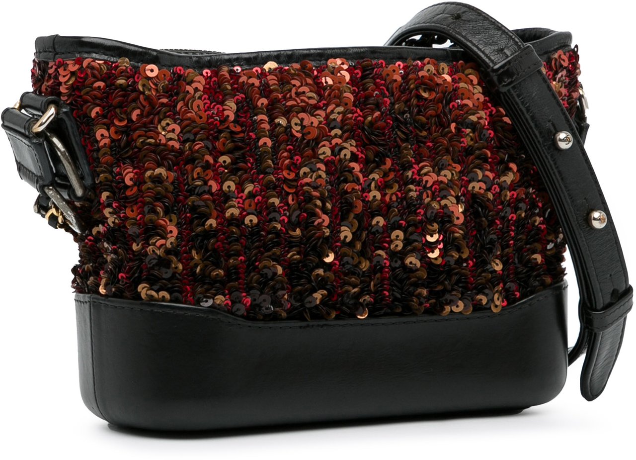 Chanel Small Sequin Gabrielle Crossbody Bruin