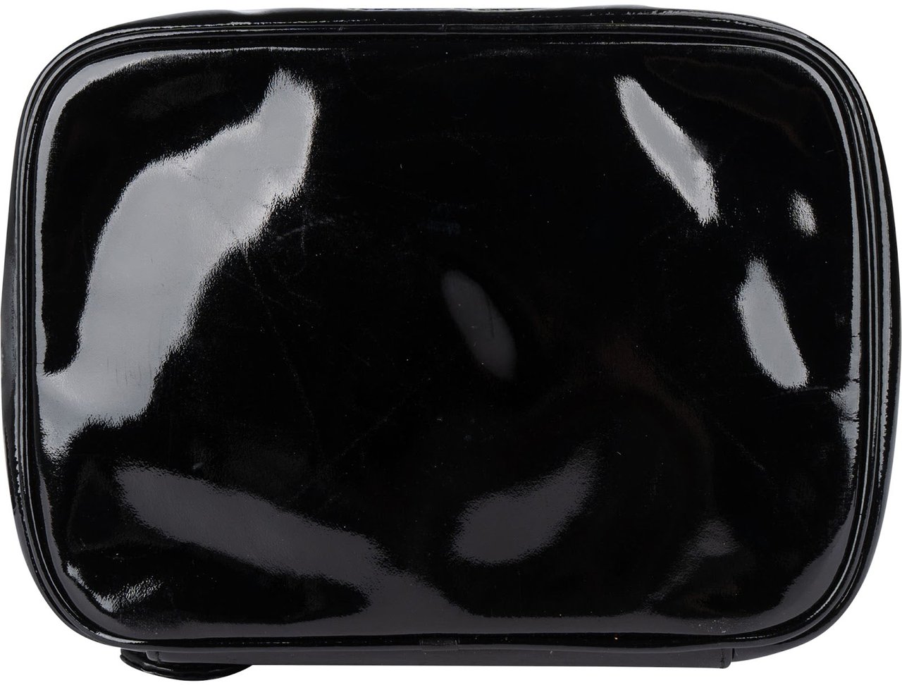 Chanel Chanel Patent Leather CC Vanity Case Handbag Zwart